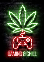 Gaming & Chill Quote Neon Sign for Gaming Wall Decor