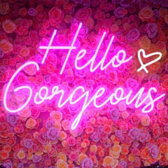 Hello Gorgeous Neon Sign for Wall Decor
