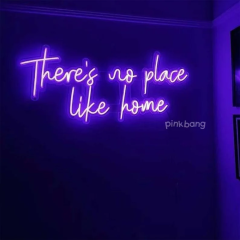 There's No Place Like Home Neon Sign for Wall Decor & Family Gifts