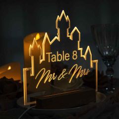 Illuminated Acrylic Table Number Sign YKTG02