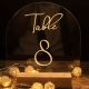 Illuminated Acrylic Table Number Sign YKTG04